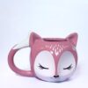 caneca raposa rosa